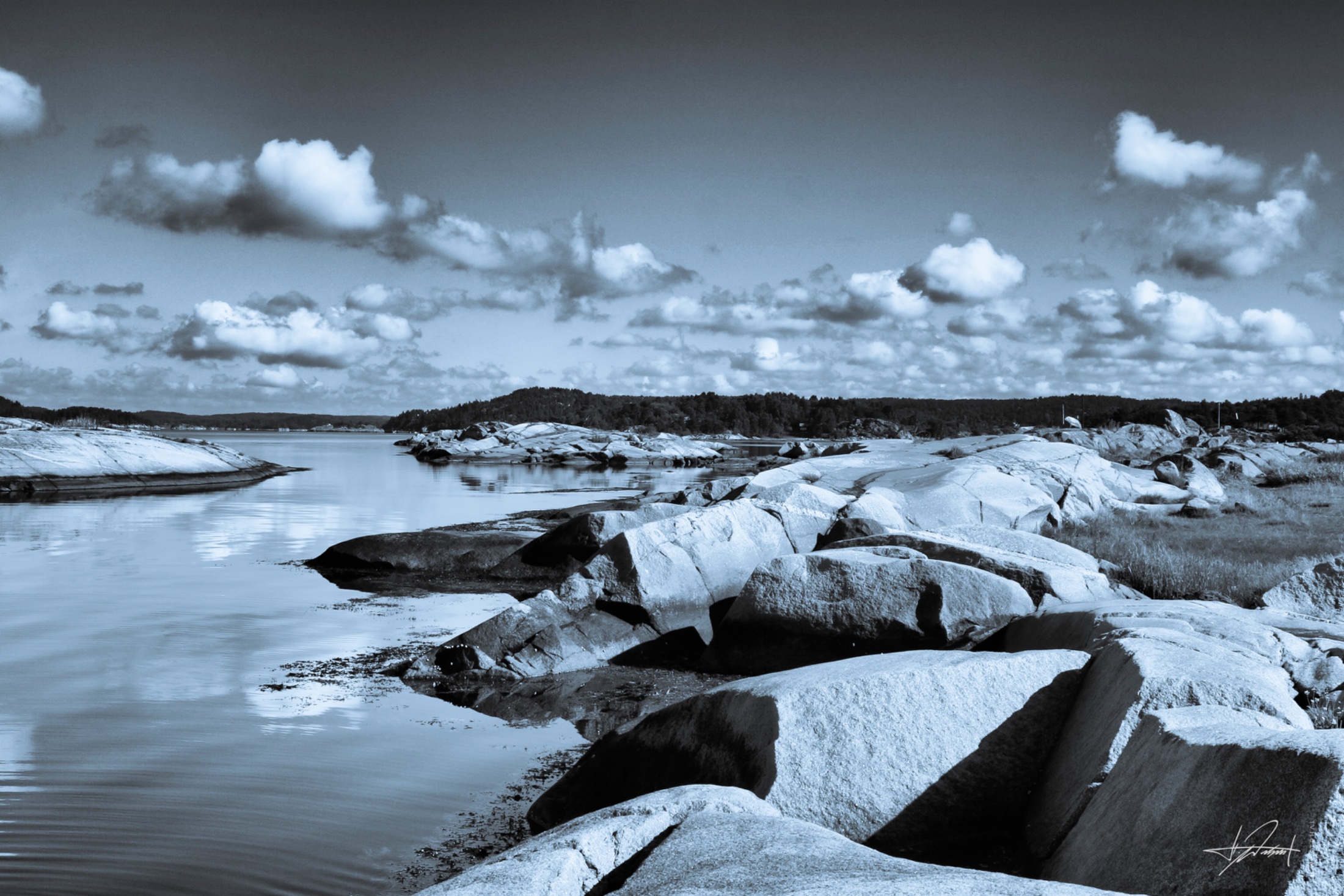 Granite skerries off the coast, Norway